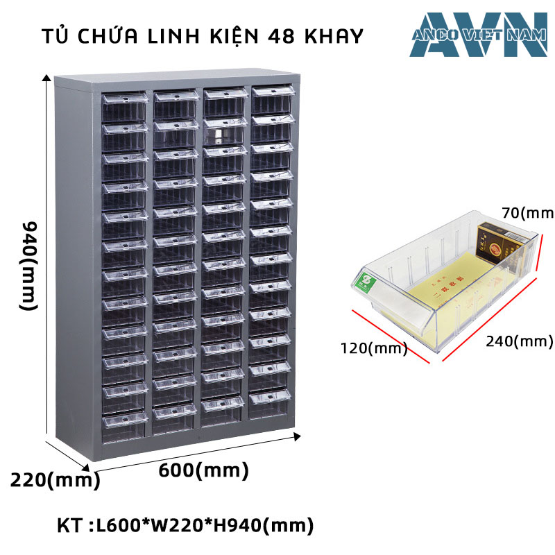 tu linh kien 48 ngan trong suot
