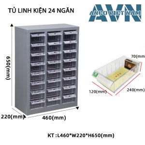 Tủ Chứa Khay Linh Kiện 24 Ngăn