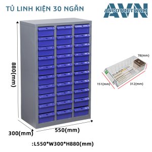 Tủ chứa khay linh kiện 30 ngăn