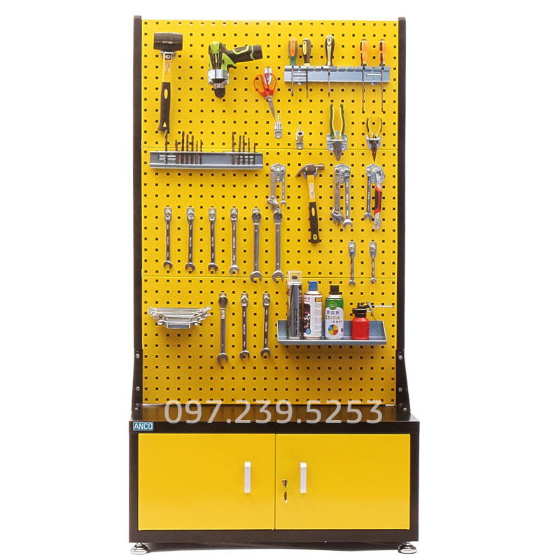 kệ trưng bày dụng cụ mặt trước