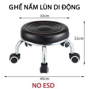 Ghế Nấm Lùn Có Bánh Xe