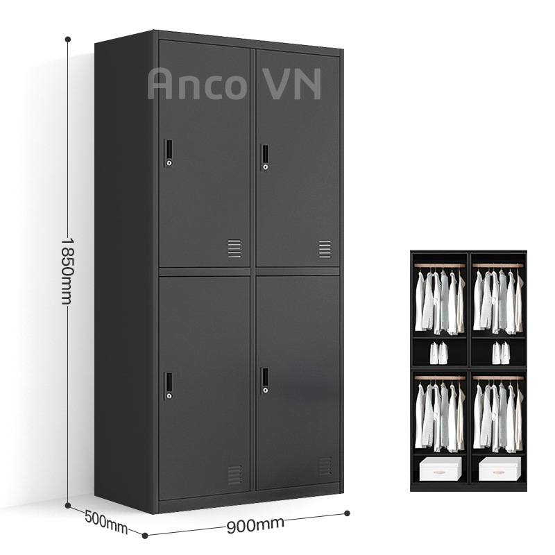 Tủ locker 4 khoang chứa đồ