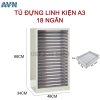 TỦ ĐỰNG LINH KIỆN 18 NGĂN KHAY A3