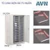 Tủ Đựng Linh Kiện 75 Ngăn A4 Có Cánh