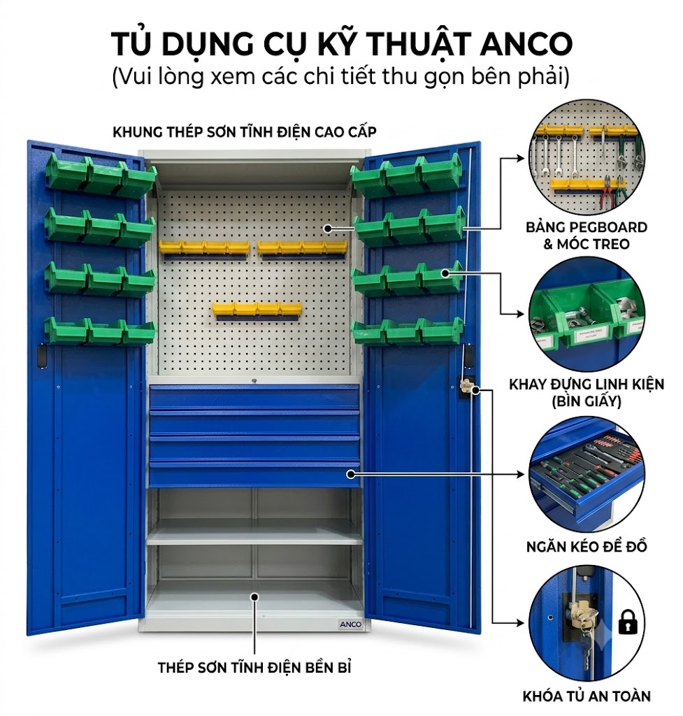 Tủ Dụng Cụ Kỹ Thuật Anco
