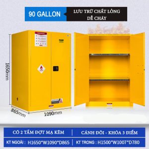 Tủ Lưu Trữ Hóa Chất 90 Gallon