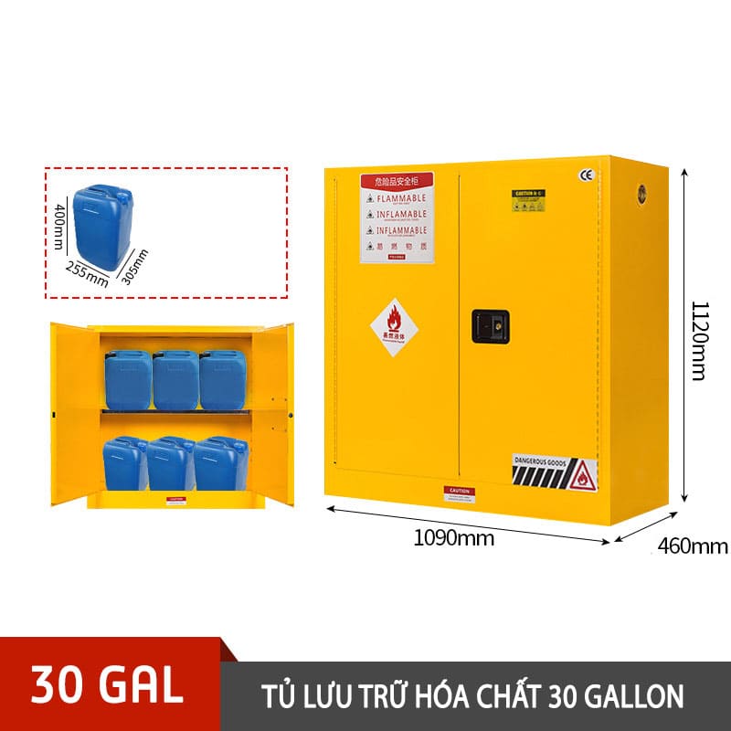 tu-hoa-chat-30-gallon Tủ Lưu Trữ Hóa Chất 30 Gallon